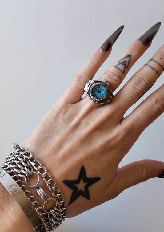 Silver Watch Ring
